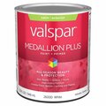 Valspar 1 qt. Medallion Acrylic Latex House Trim Paint & Primer, Satin & White 028.0026000.005